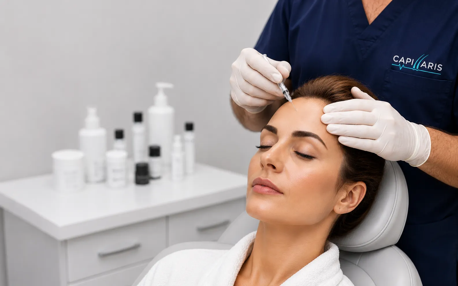 Tratamiento de alisamiento del tercio superior facial